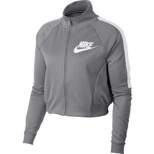 Nike Sportswear N98 Jacket Atmosphere Grey White Zip Up Long Sleeve Sz L Women's